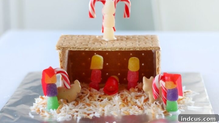Graham cracker nativity scene for kids to build