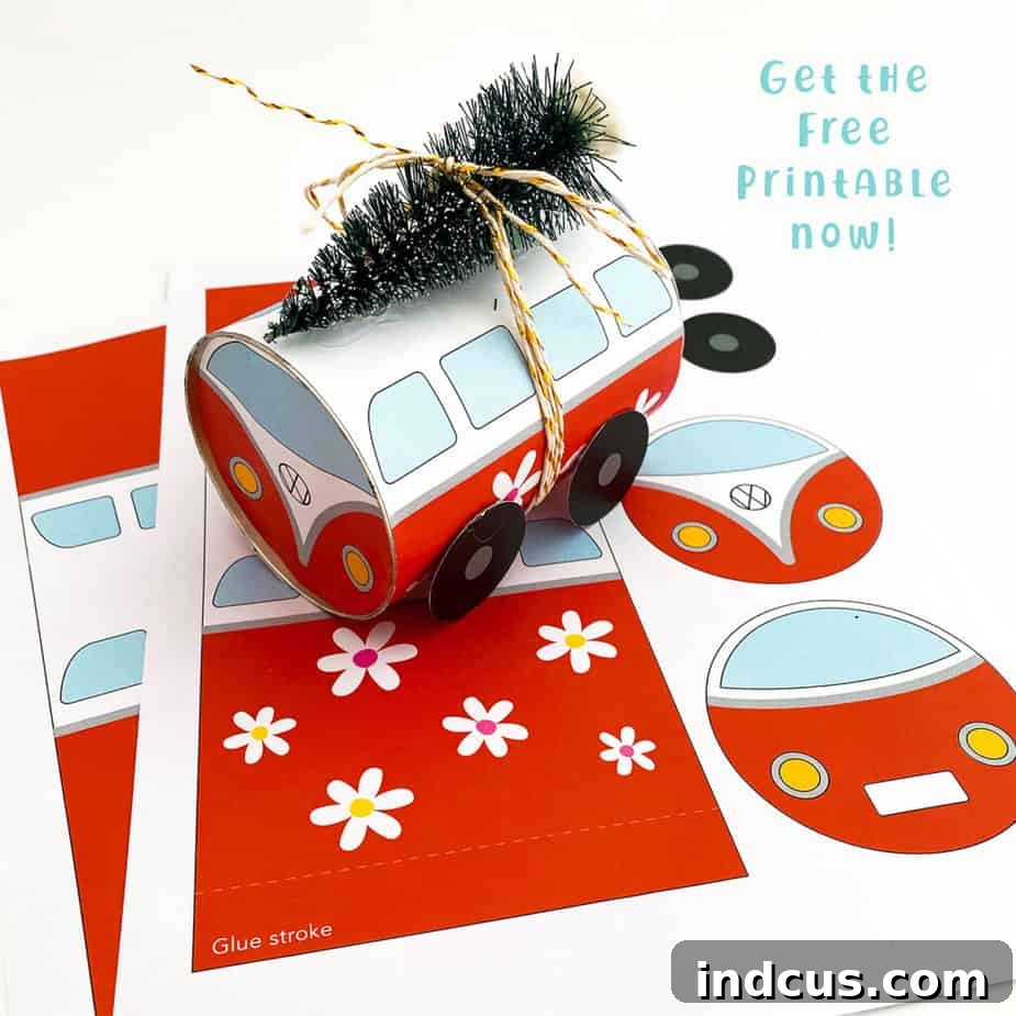 Upcycled tin can Volkswagen van craft