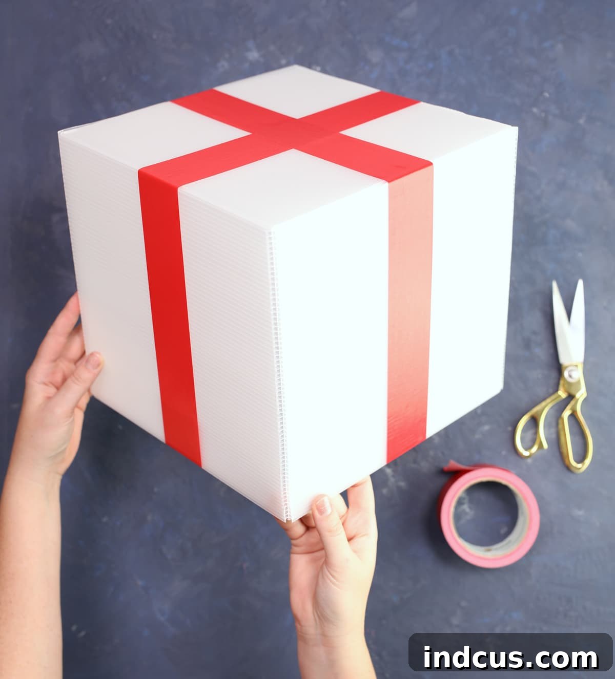 duck tape outdoor decoration for christmas presents