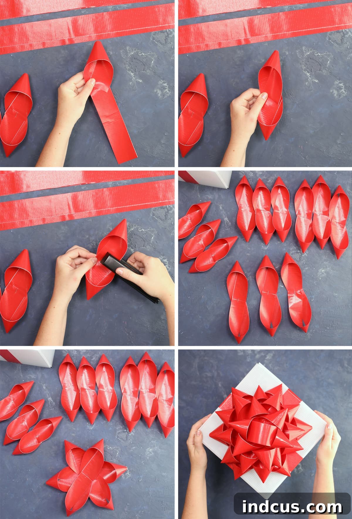 how to make a giant duck tape bow for christmas