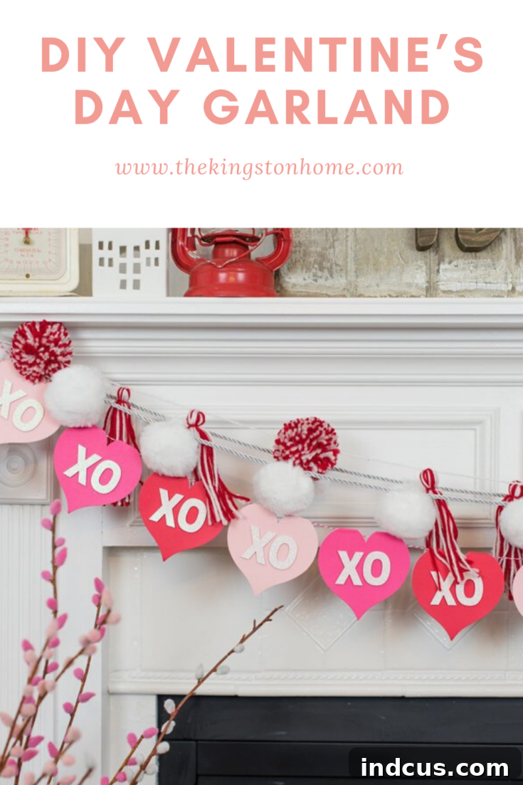 Another easy DIY felt Valentine's Day garland project