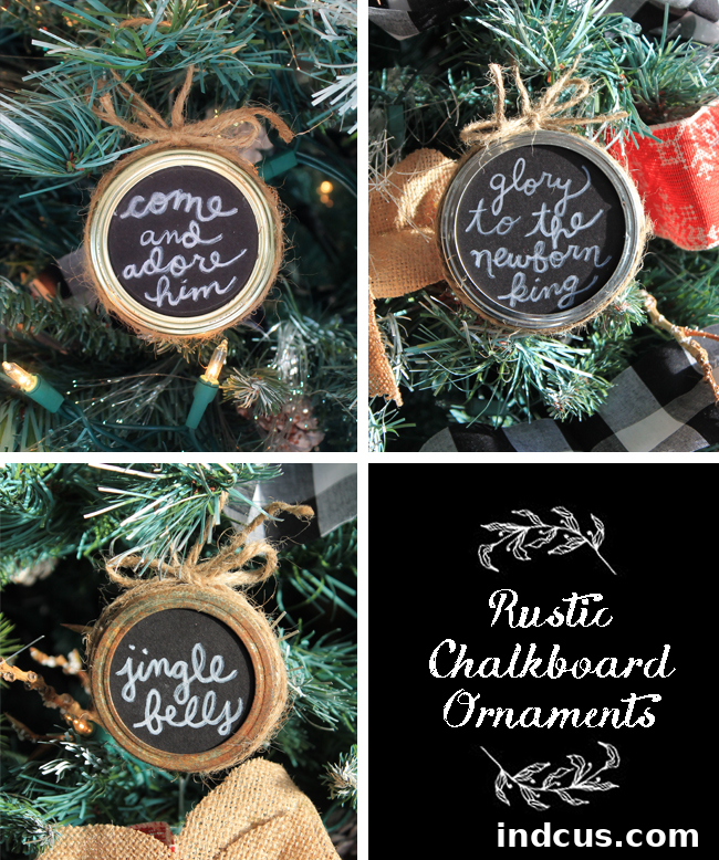 Chalkboard Mason Jar Lid Ornaments Step-by-Step