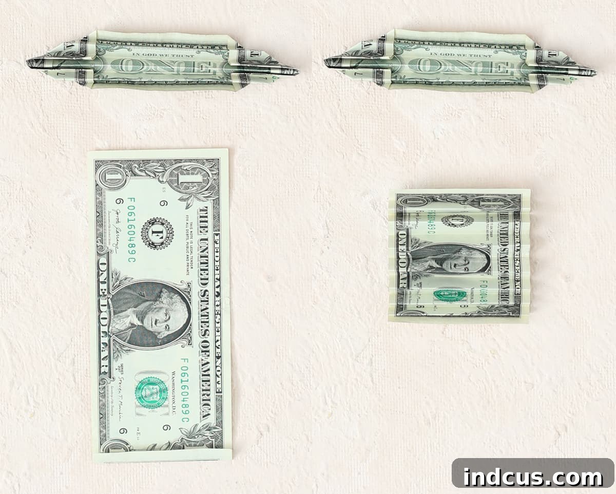 how to fold a money butterfly