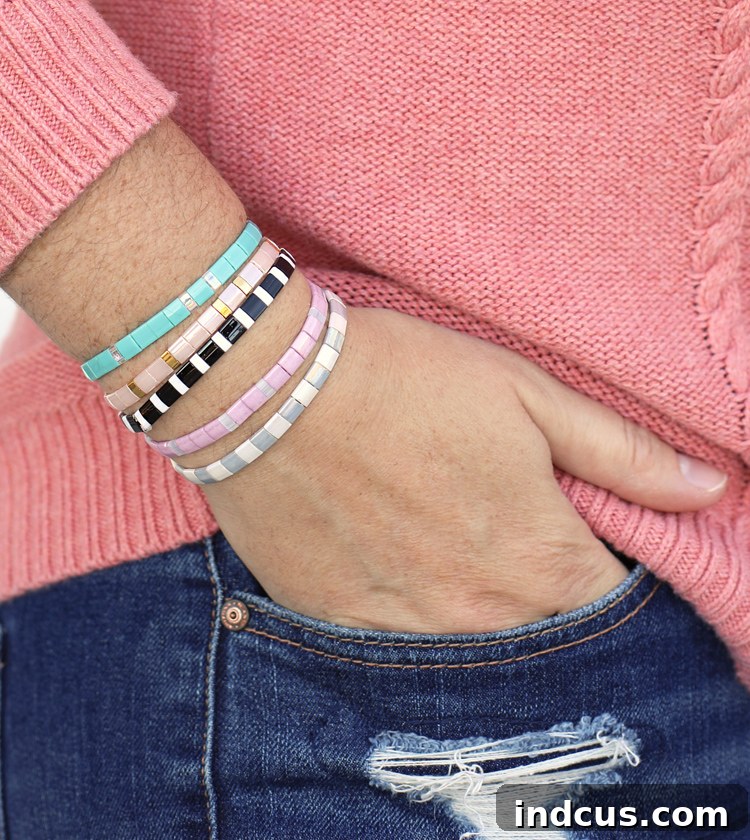 Craft Your Own Bracelet 3 tila bead bracelet DIY - unique flat beads