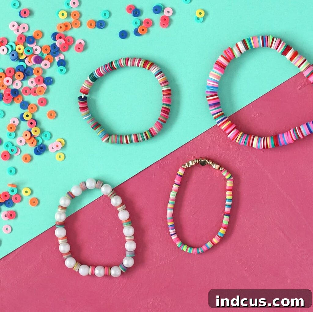 Craft Your Own Bracelet 4 clay bead bracelet ideas - colorful and cheerful