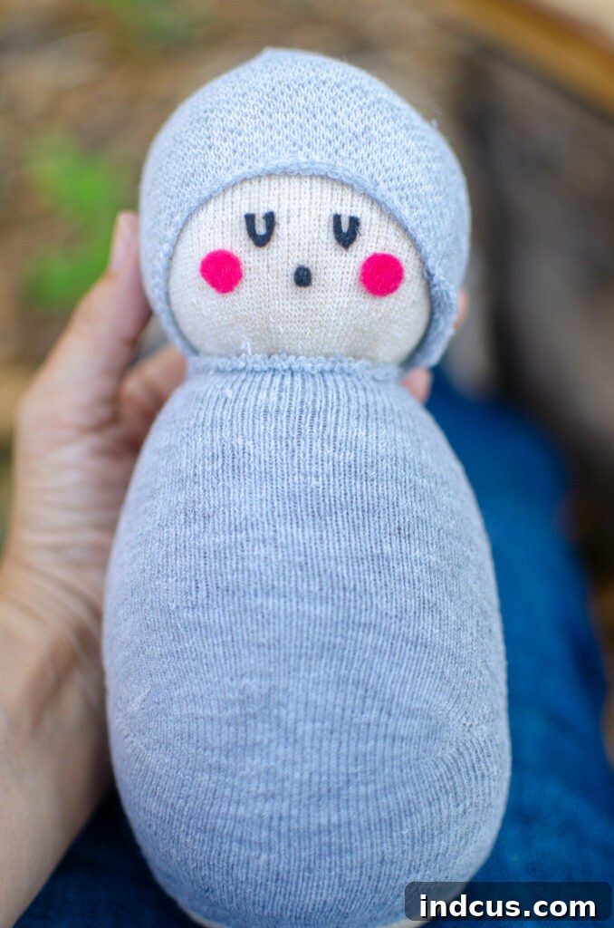 sock baby doll tutorial
