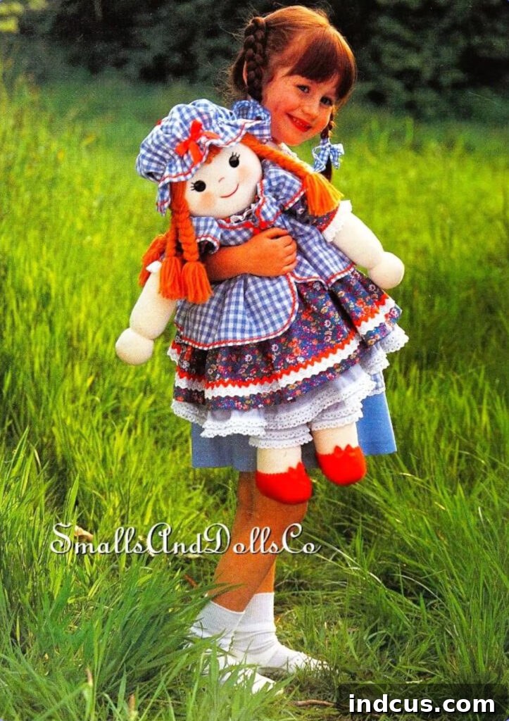 vintage fabric doll pattern for sewing