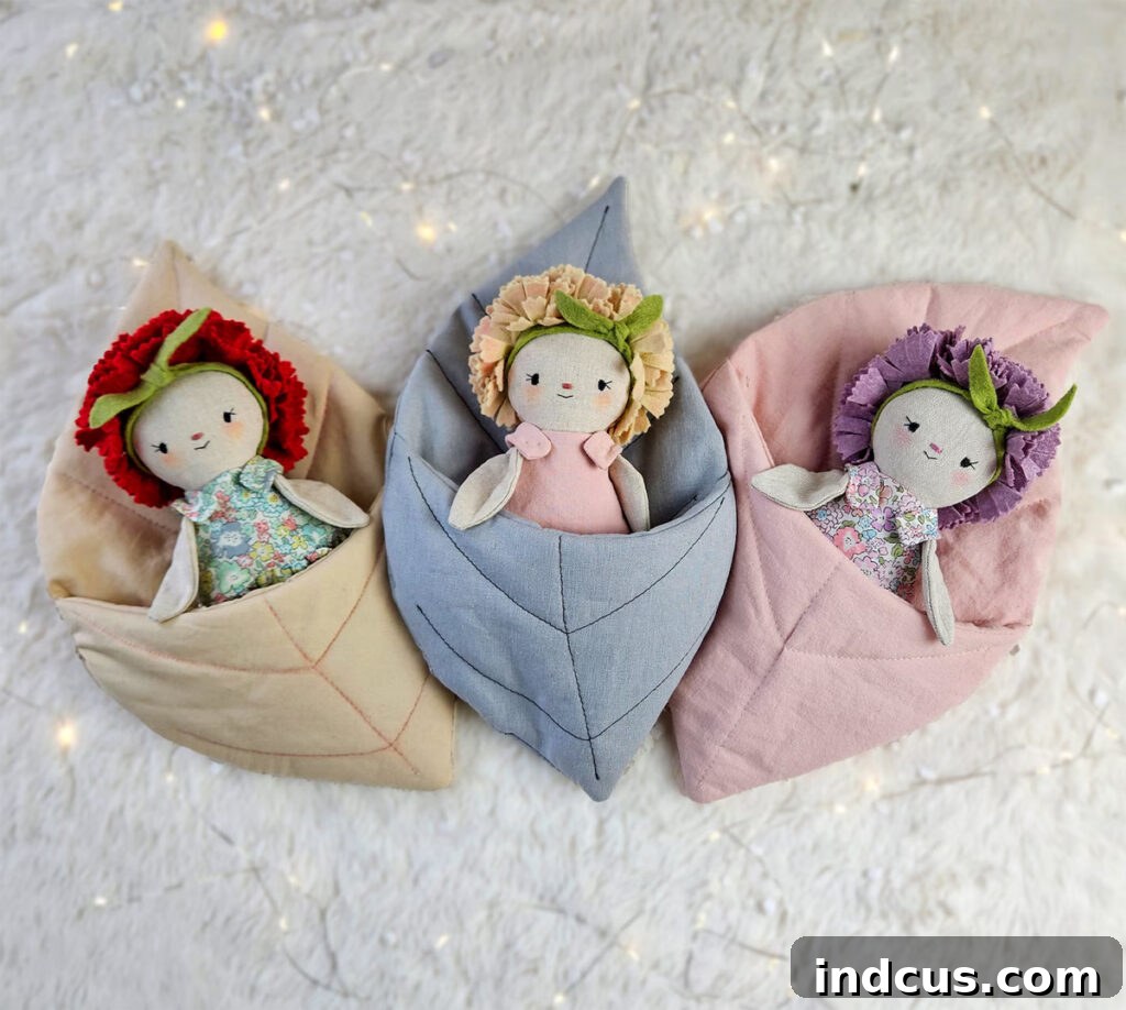 flower petal doll sewing pattern