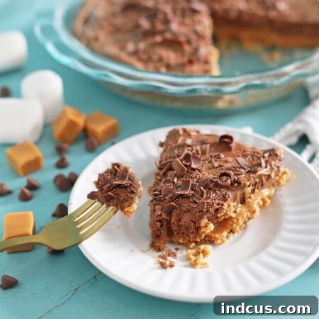 Homemade Chocolate Caramel Pie, a delightful dessert