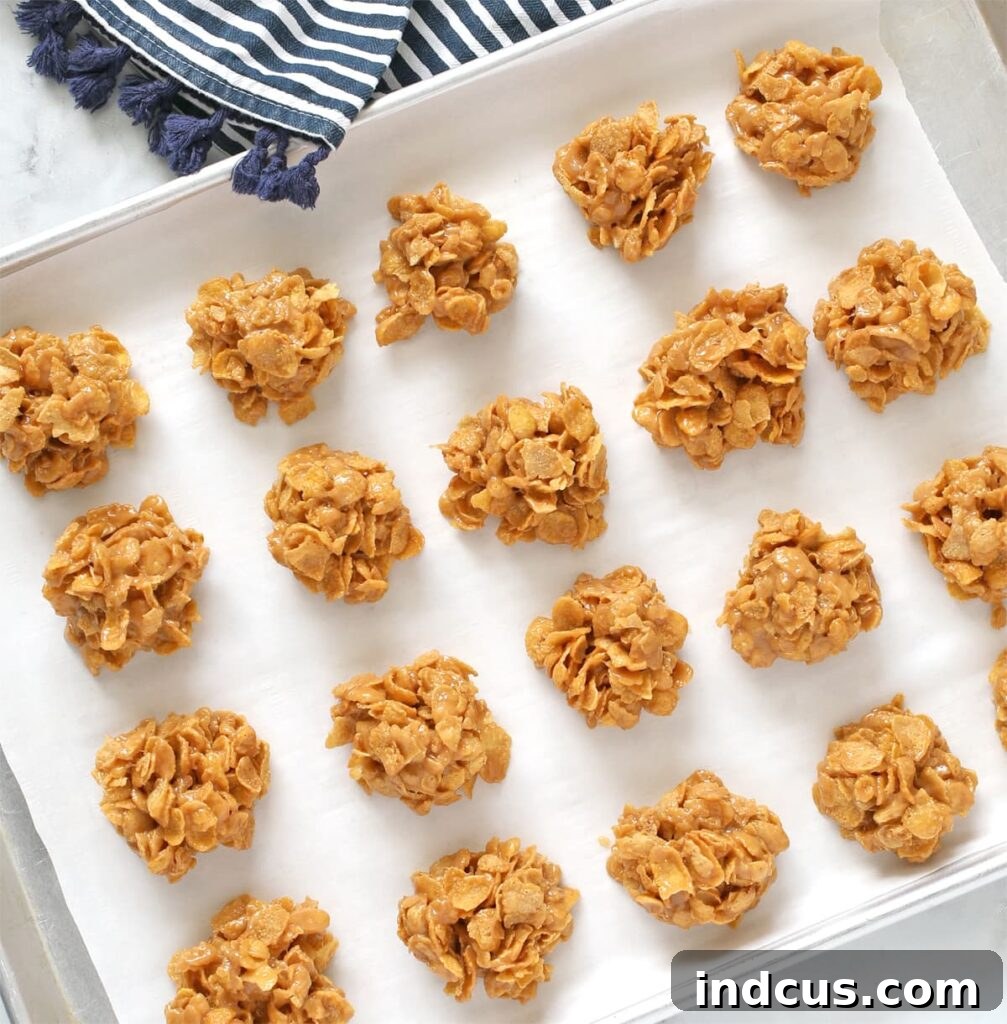 Crunchy Cornflake Delights 3 Close-up of cornflake cookies recipe mixture being prepared