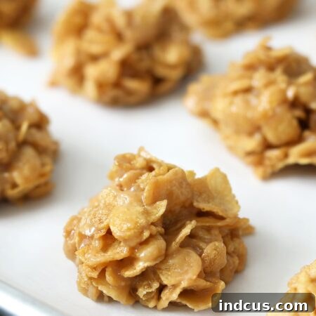Finished Cornflake Cookies, a perfect no-bake treat