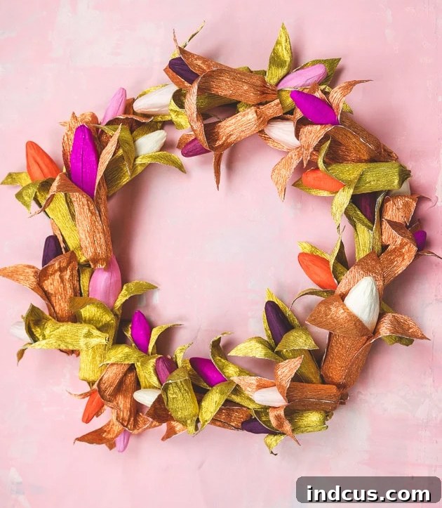 diy corn fall wreath