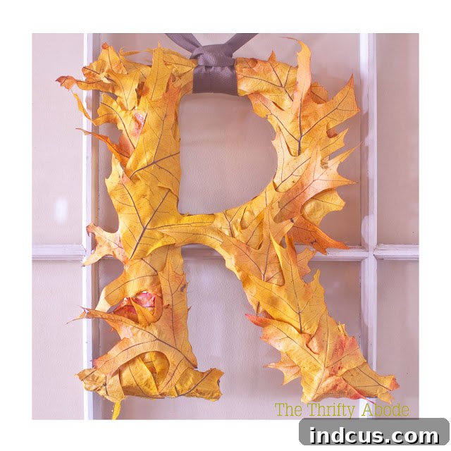 Fall initial wreath DIY