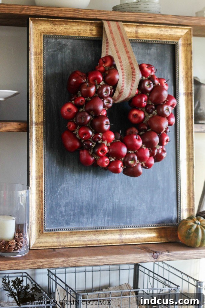 diy fall apple wreath