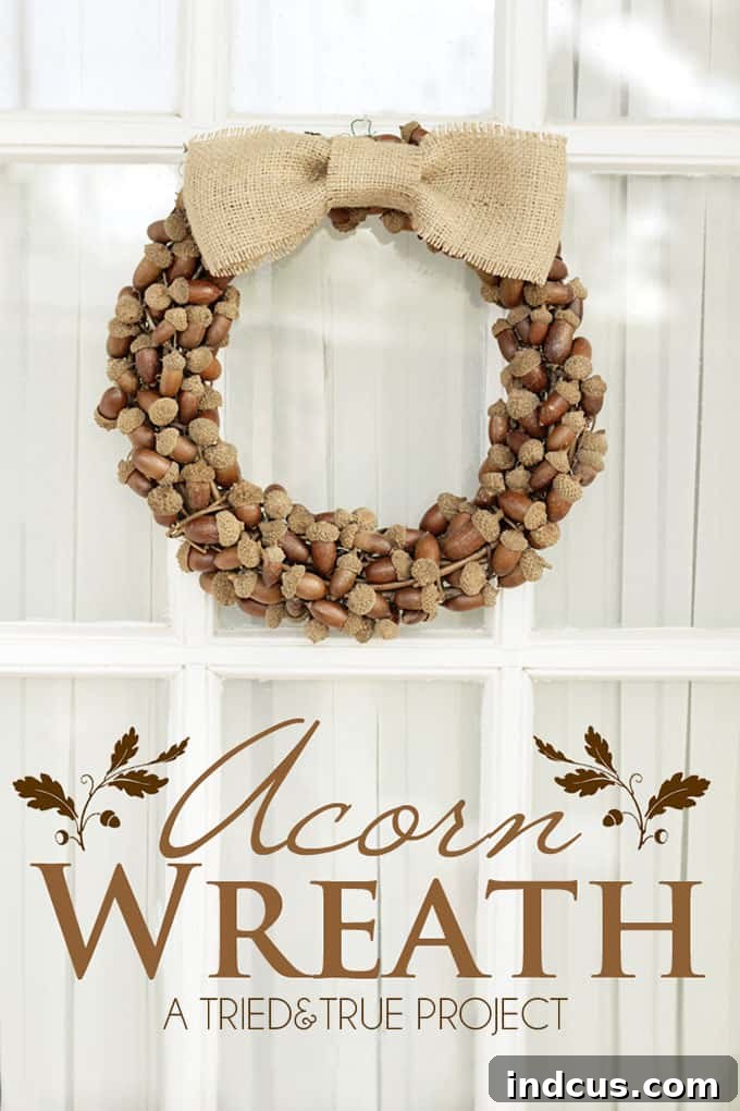 diy acorn wreath