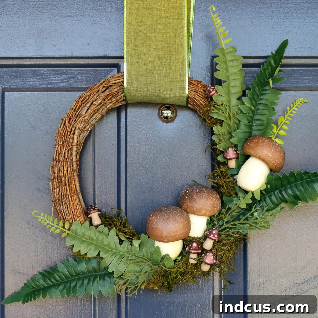 diy fall mushroom wreath