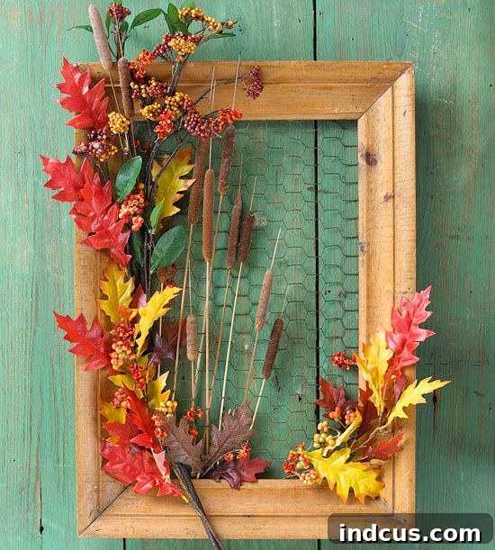 fall frame wreath diy