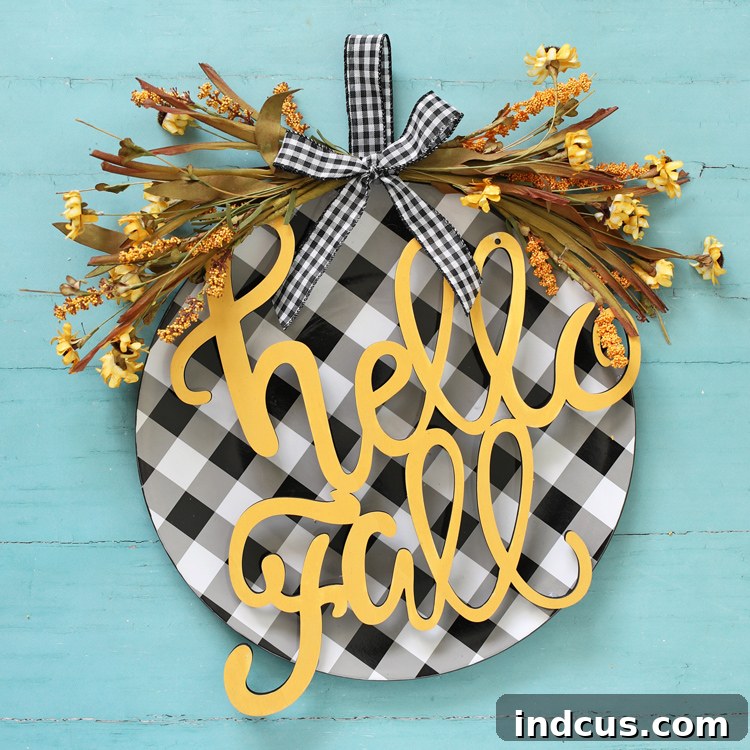 charger plate fall wreath