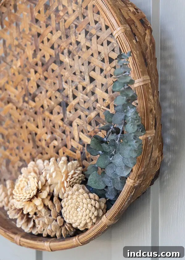 Pine Cone and Eucalyptus Fall Wreath DIY