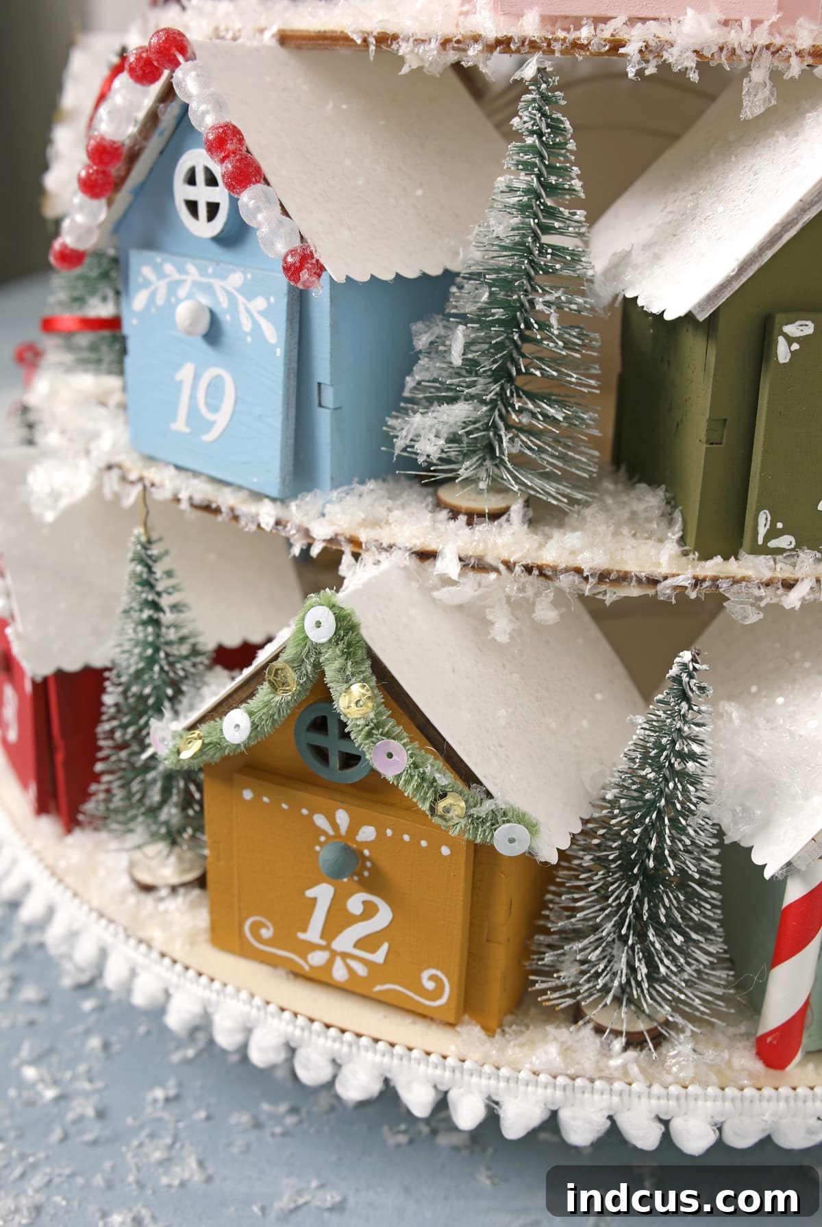 christmas countdown tiered village