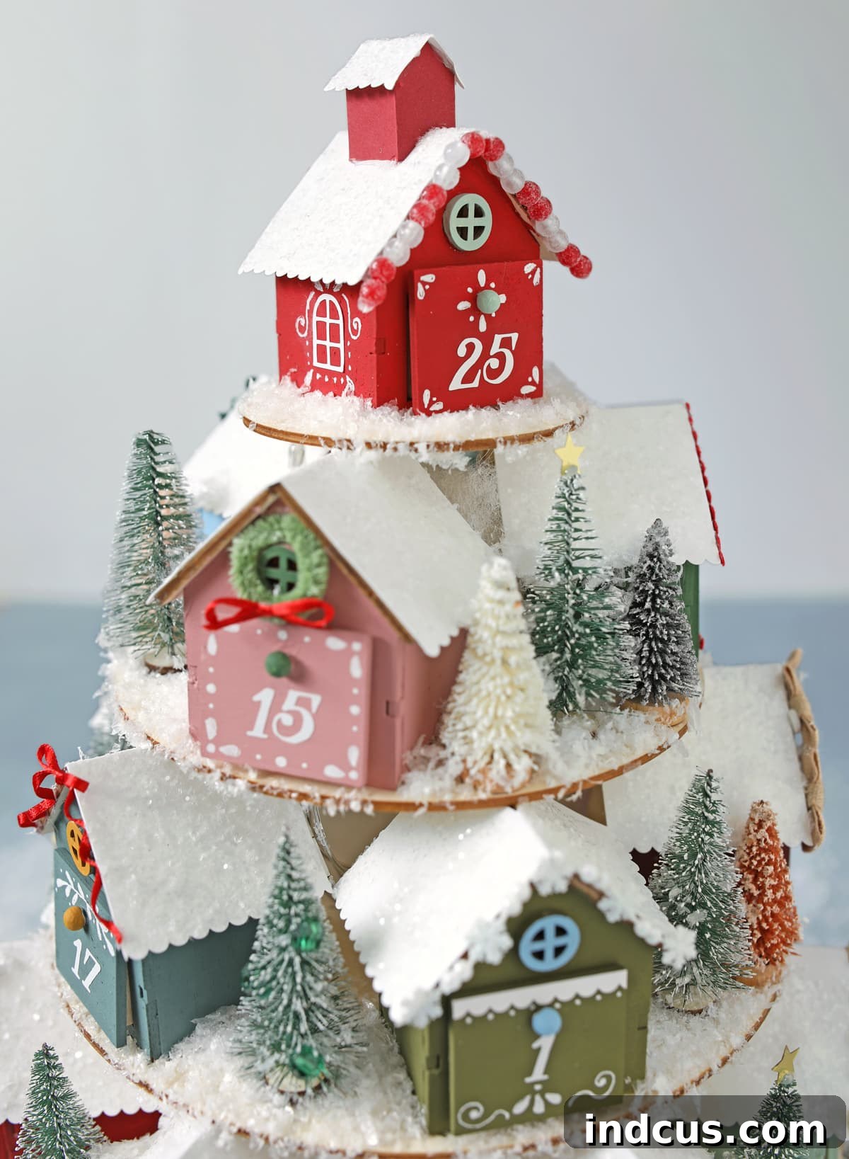 tiered christmas village advent calendar
