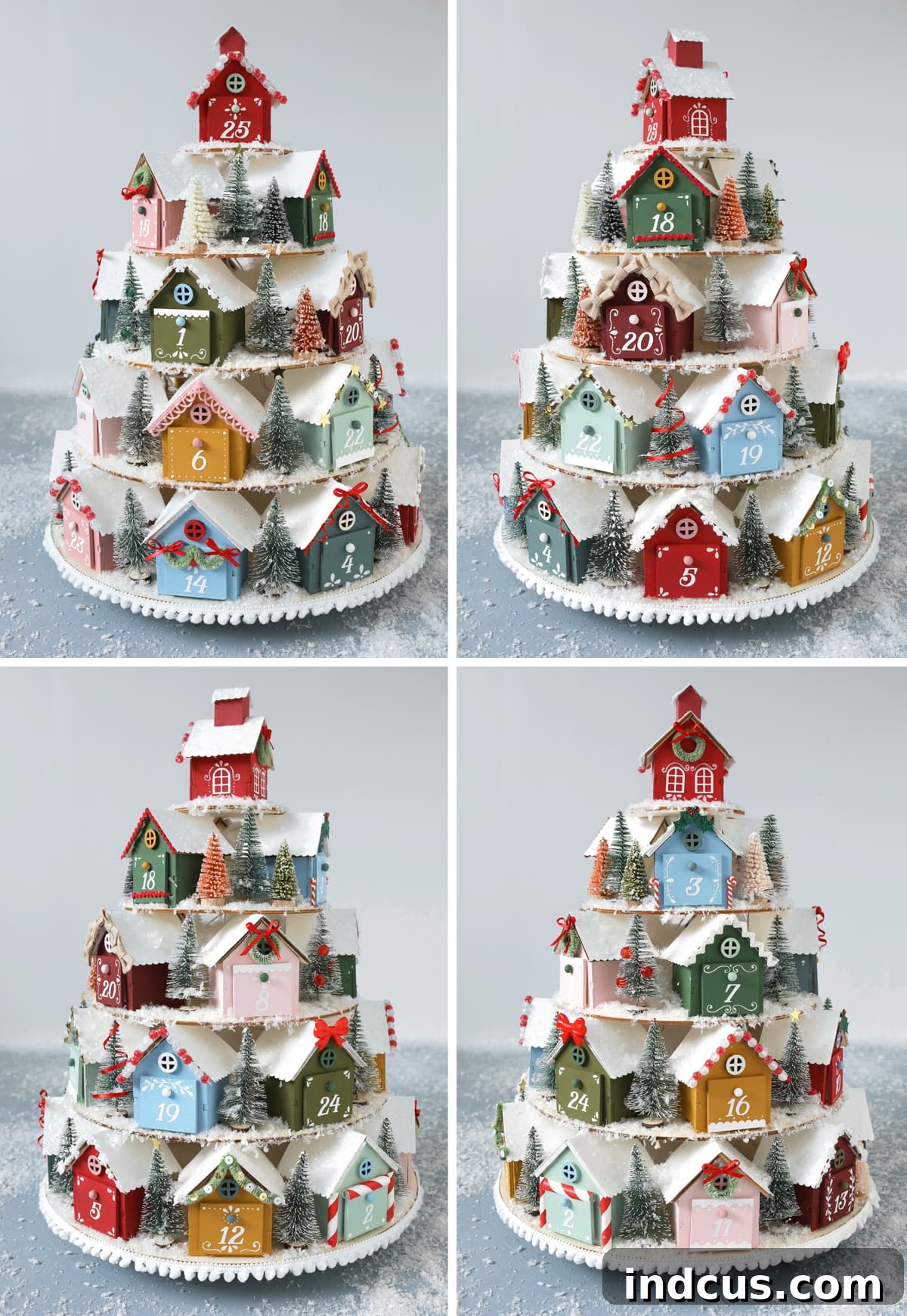 tiered christmas houses countdown