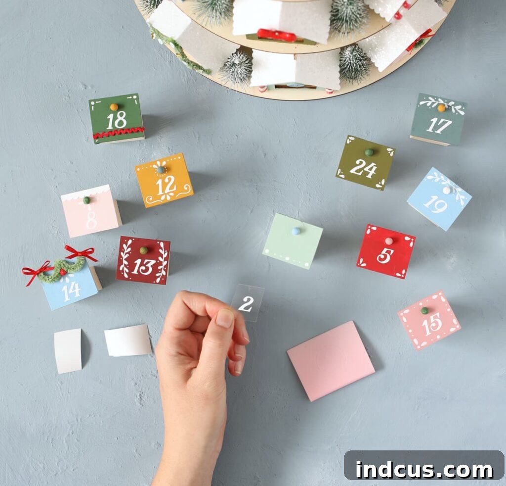 add vinyl numbers to advent houses