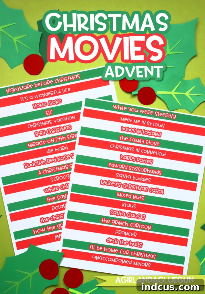 Handcrafted Holiday Countdowns 12 Christmas Movie Advent