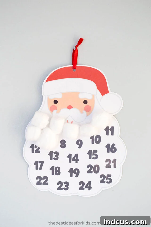 Handcrafted Holiday Countdowns 15 Santa's Beard Countdown