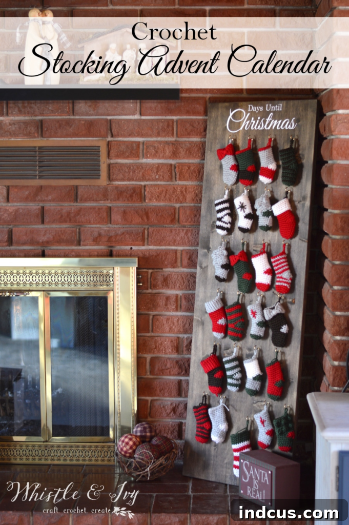 Handcrafted Holiday Countdowns 32 Crochet Mini Stockings Advent Calendar