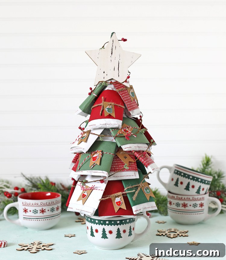 Handcrafted Holiday Countdowns 5 hot cocoa tree advent calendar