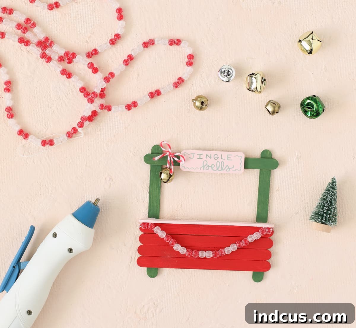 Adding intricate embellishments to Christmas market booth ornaments