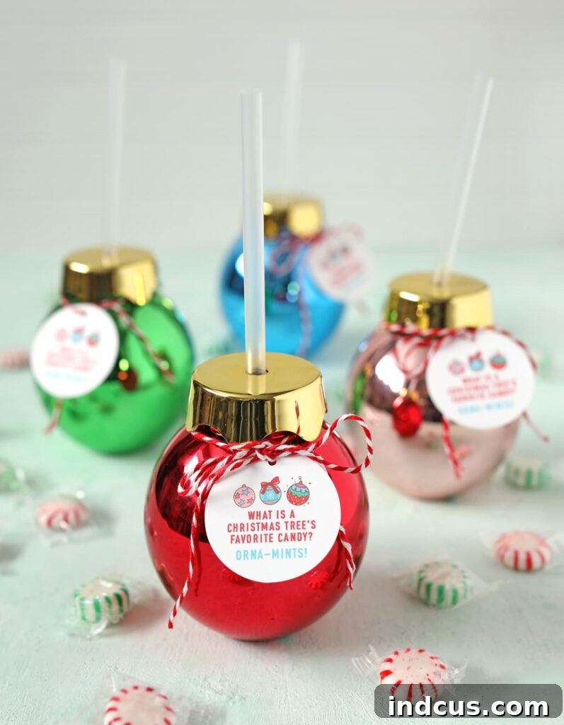 ornaments punny christmas gift printable tag