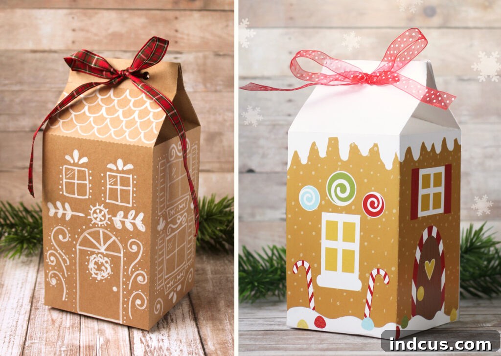 gingerbread house treat box free printable
