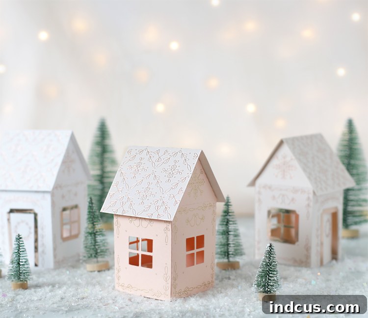 paper christmas village