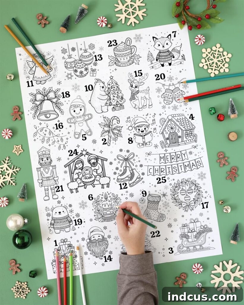 giant coloring poster advent calendar