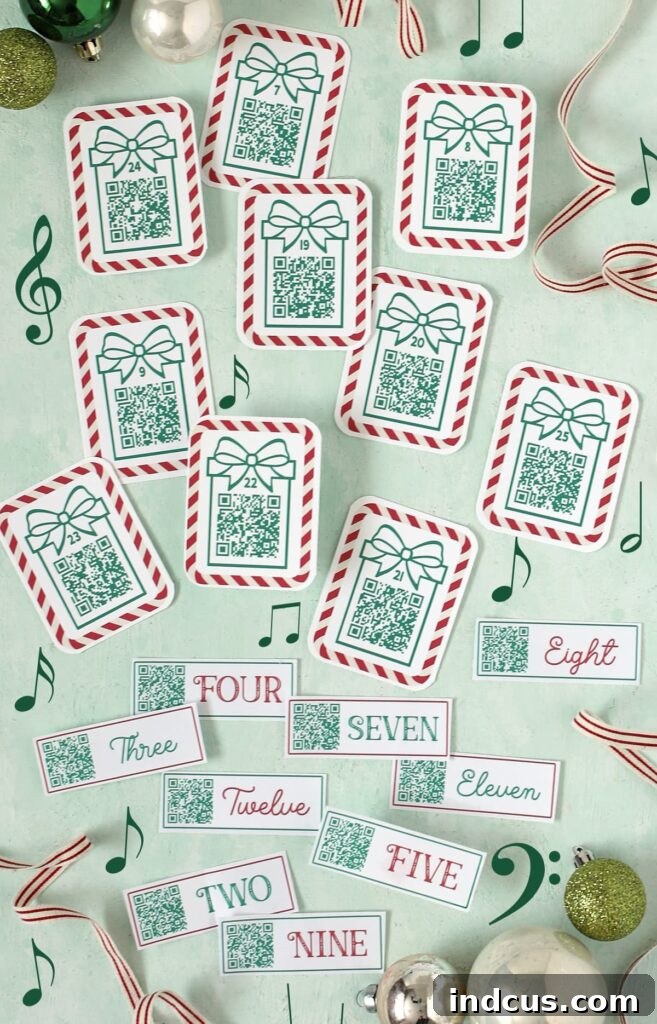 qr code christmas music countdown printable