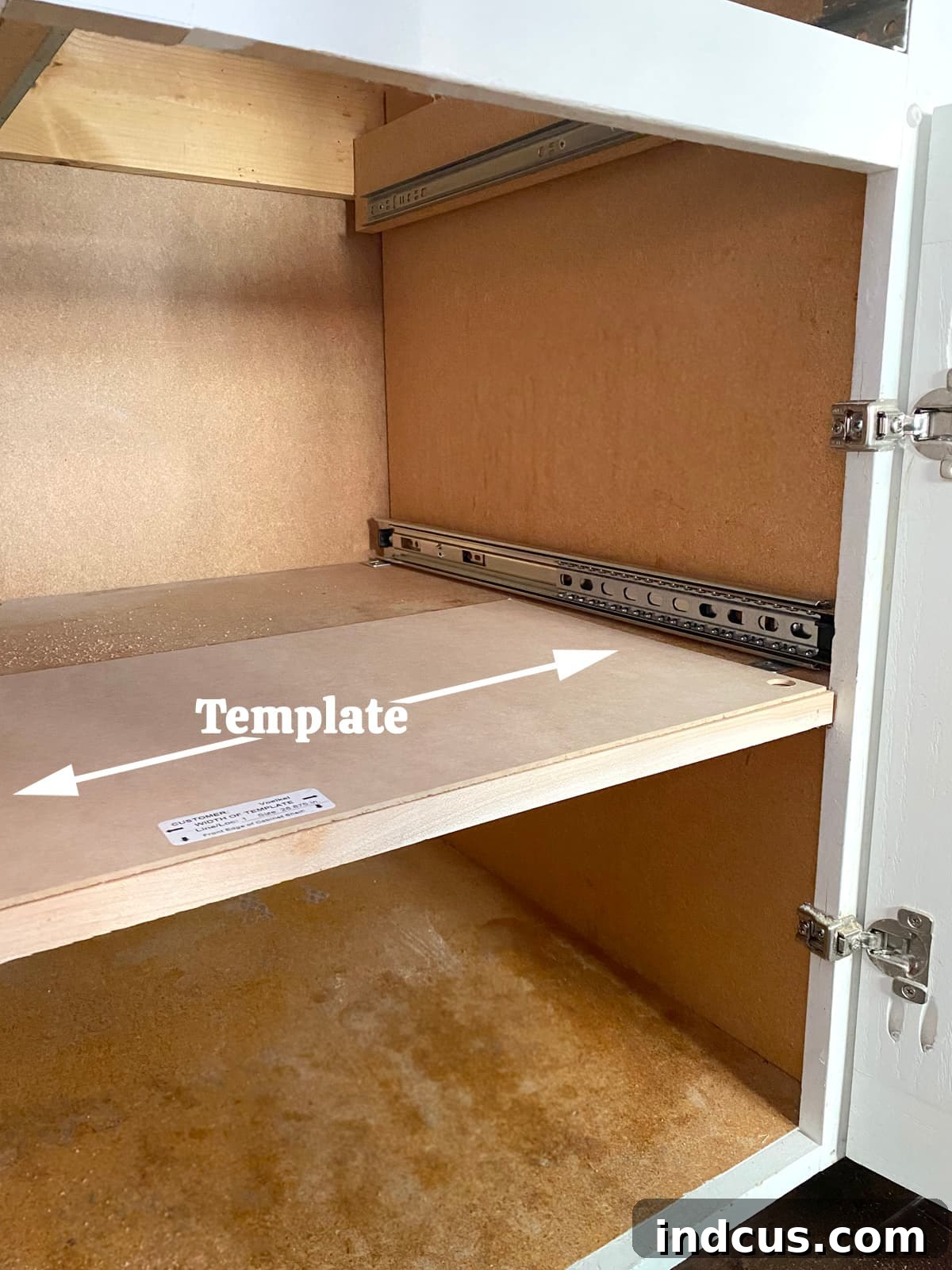 Easy installation of pull out kitchen shelves