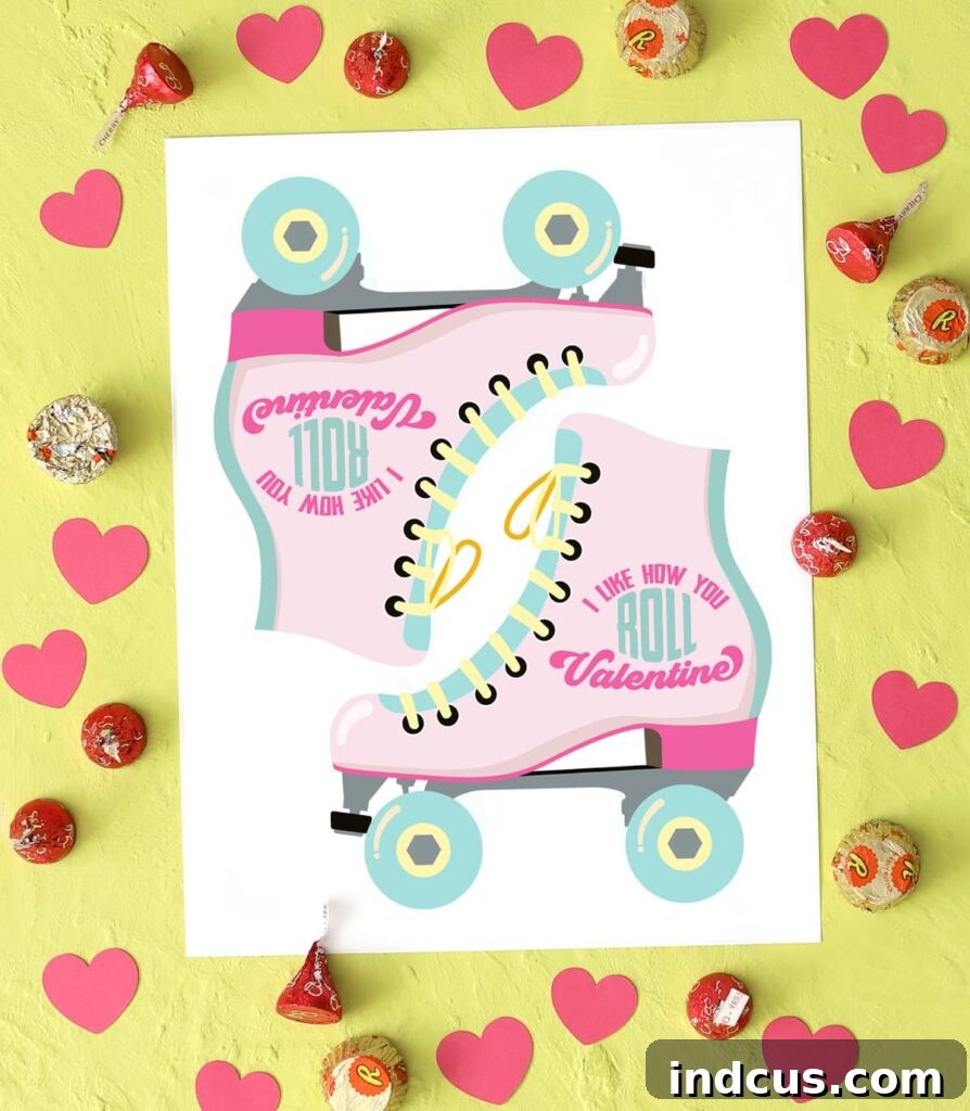 Skate-tastic Valentine Printables 3 printable roller skate valentines for kids