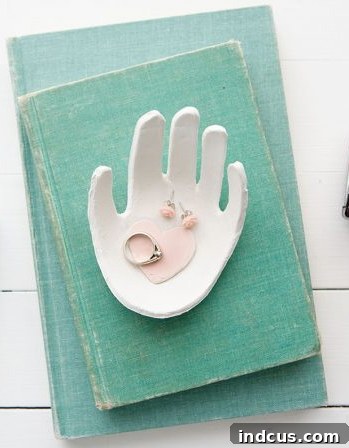 clay handprint trinket dish