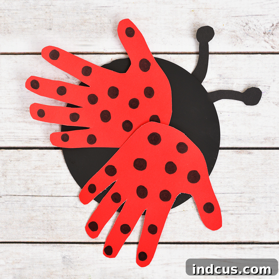 handprint lady bug
