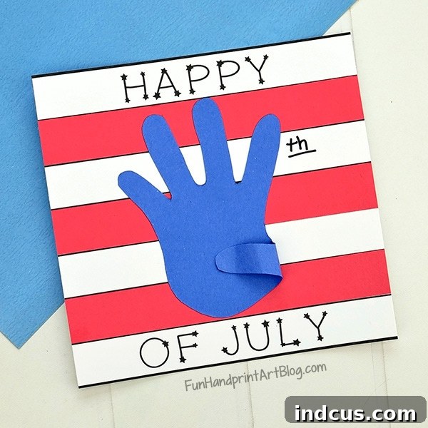 4th of july handprint craft