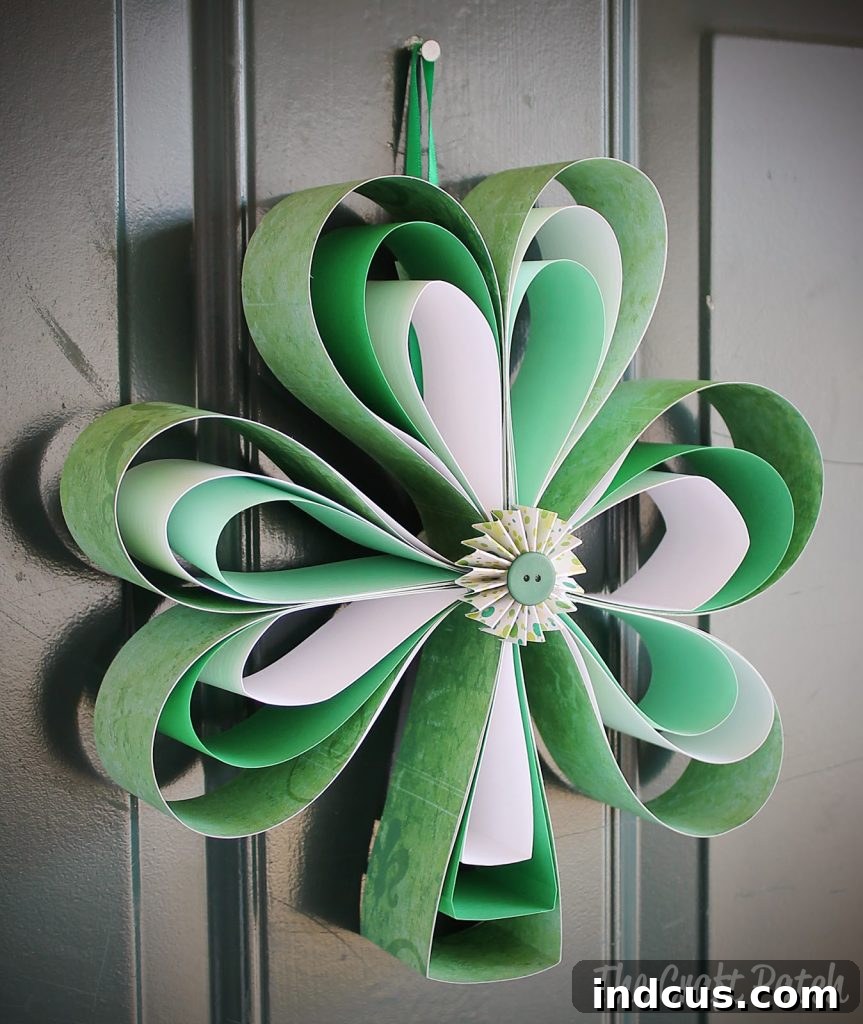 Giant 3D Paper Shamrock craft