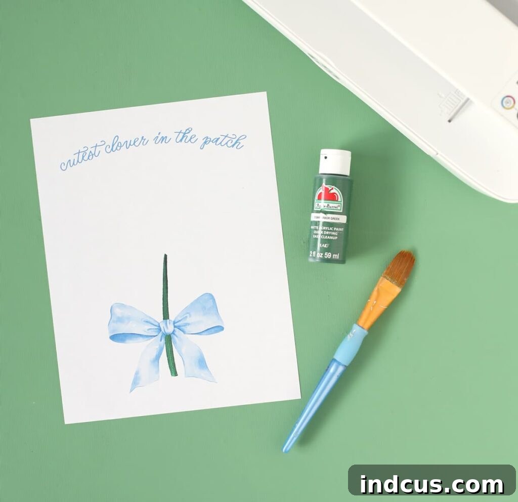 Essential materials for crafting a St. Patrick's Day handprint keepsake
