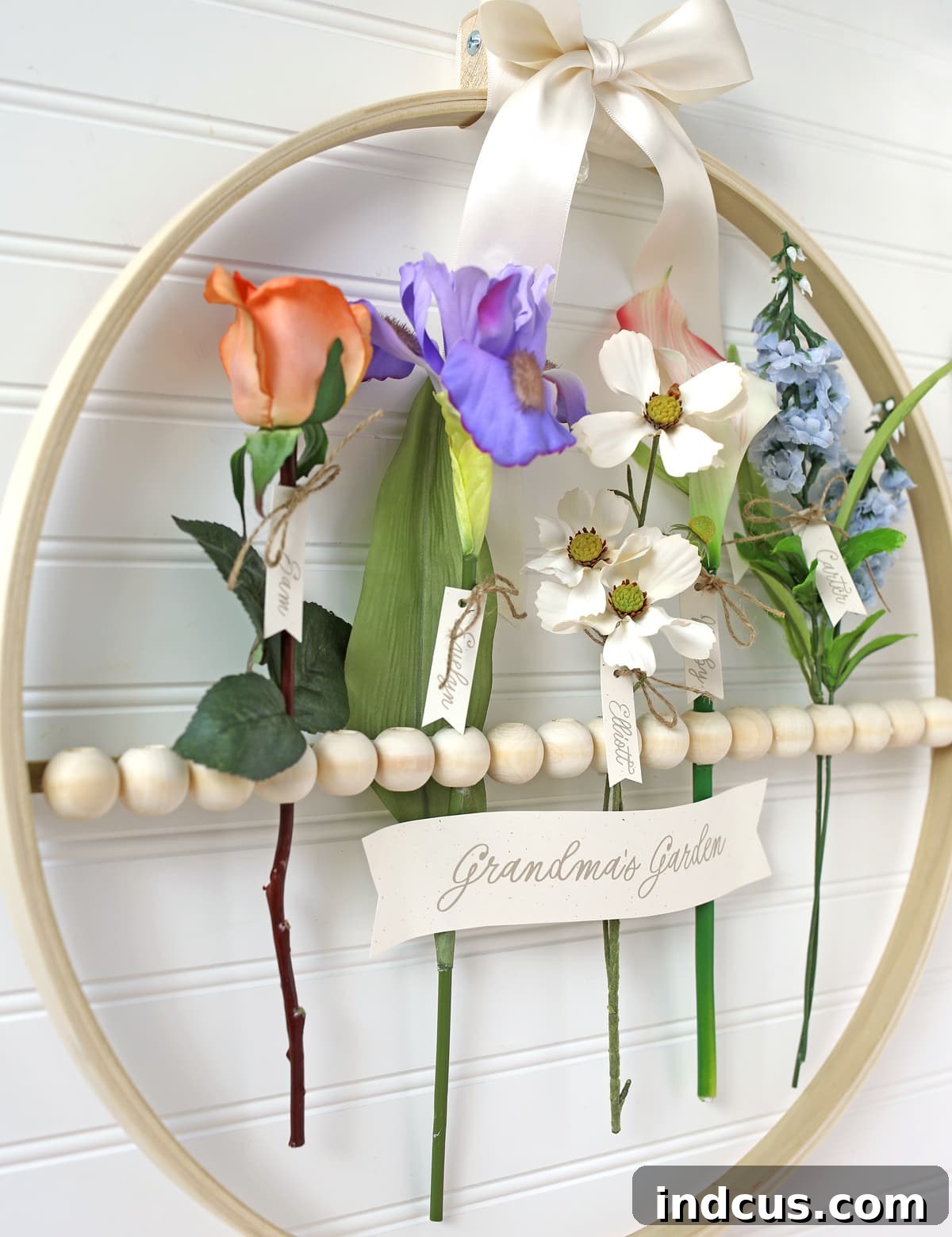 birth flower display for mother's day diy gift craft idea