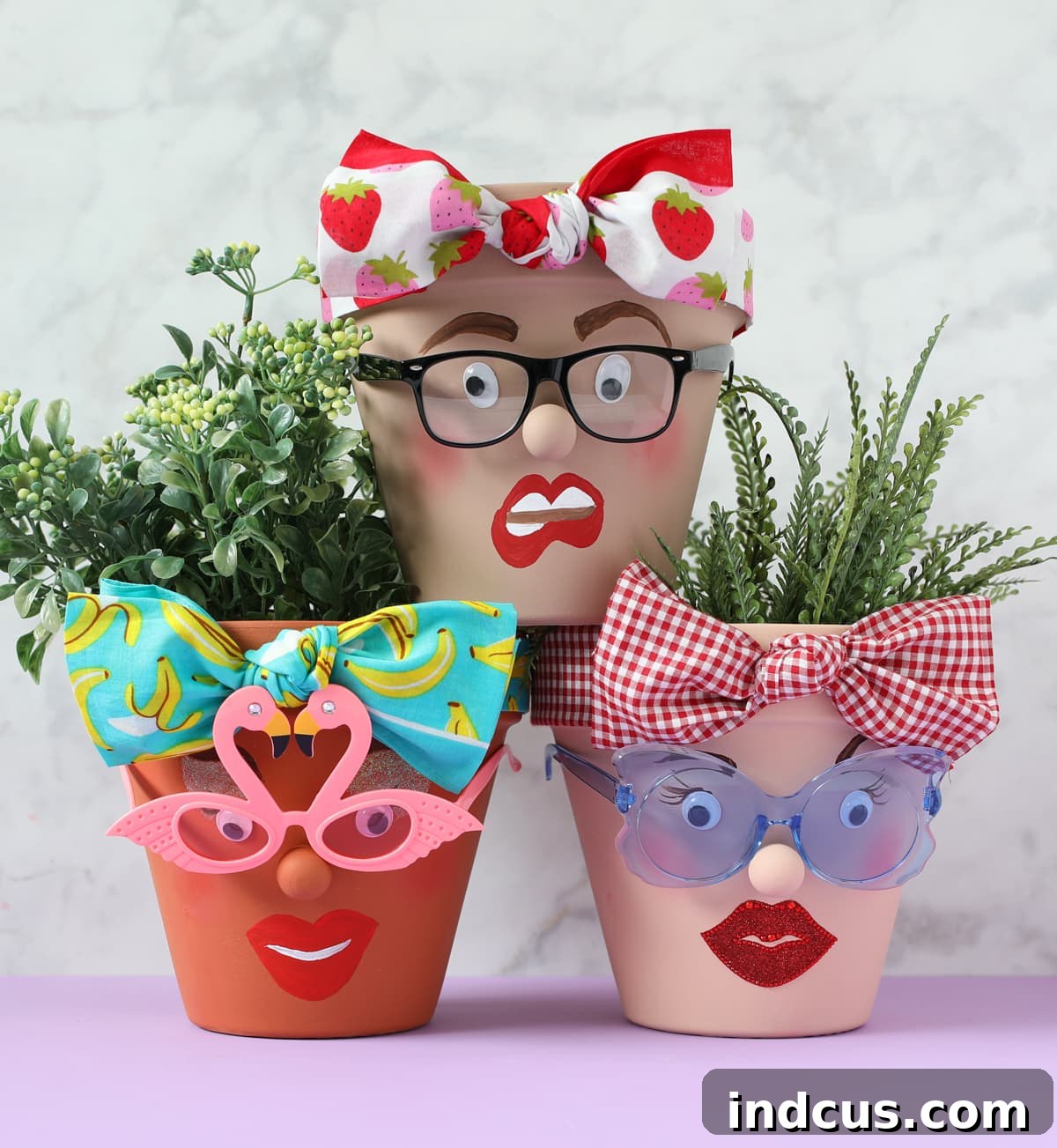 How to make pot head planters with funny faces