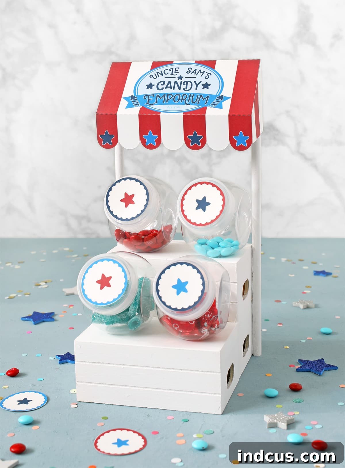 uncle sam's candy emporium candy shop patriotic craft
