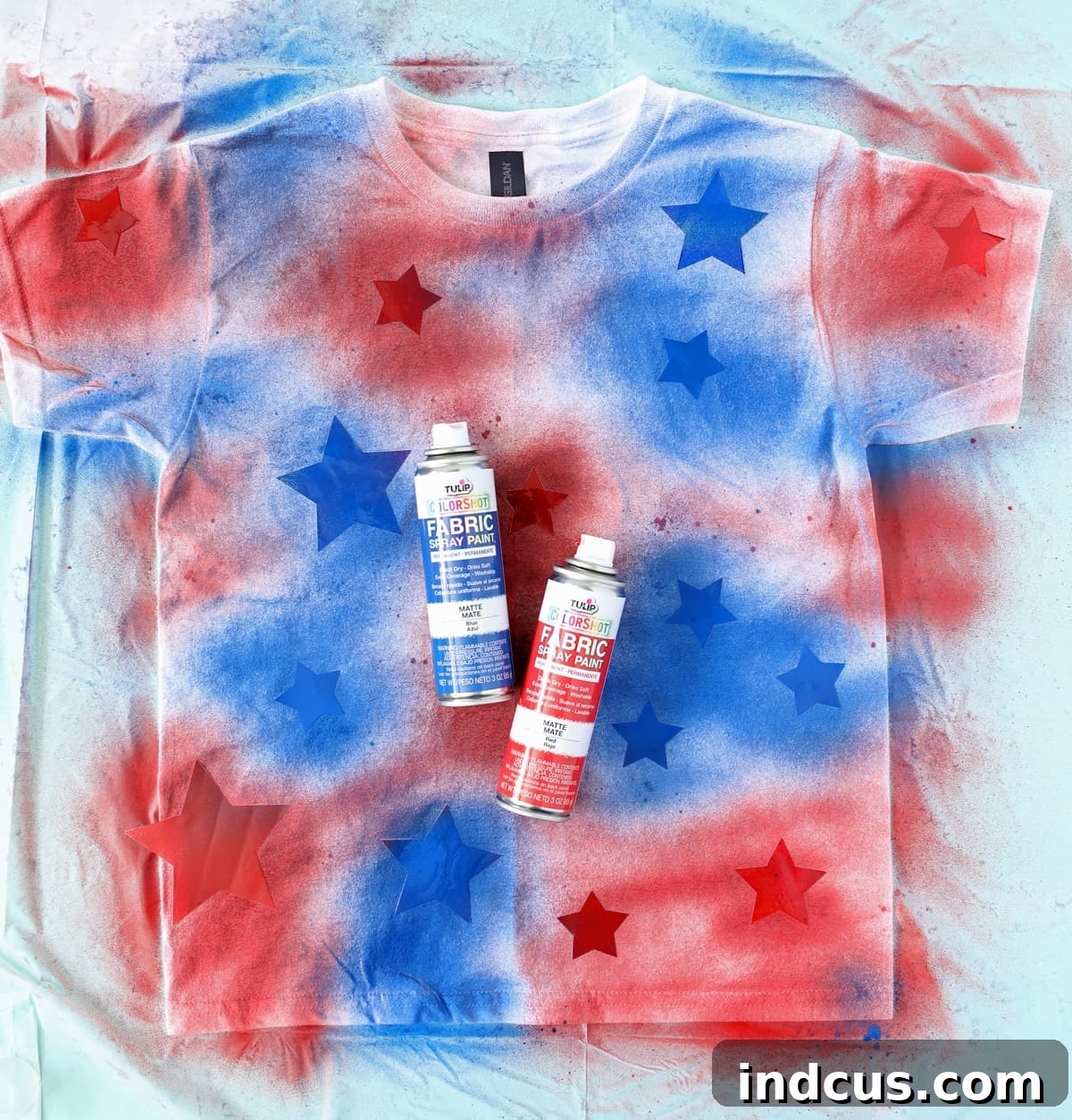 spray dye a tshirt