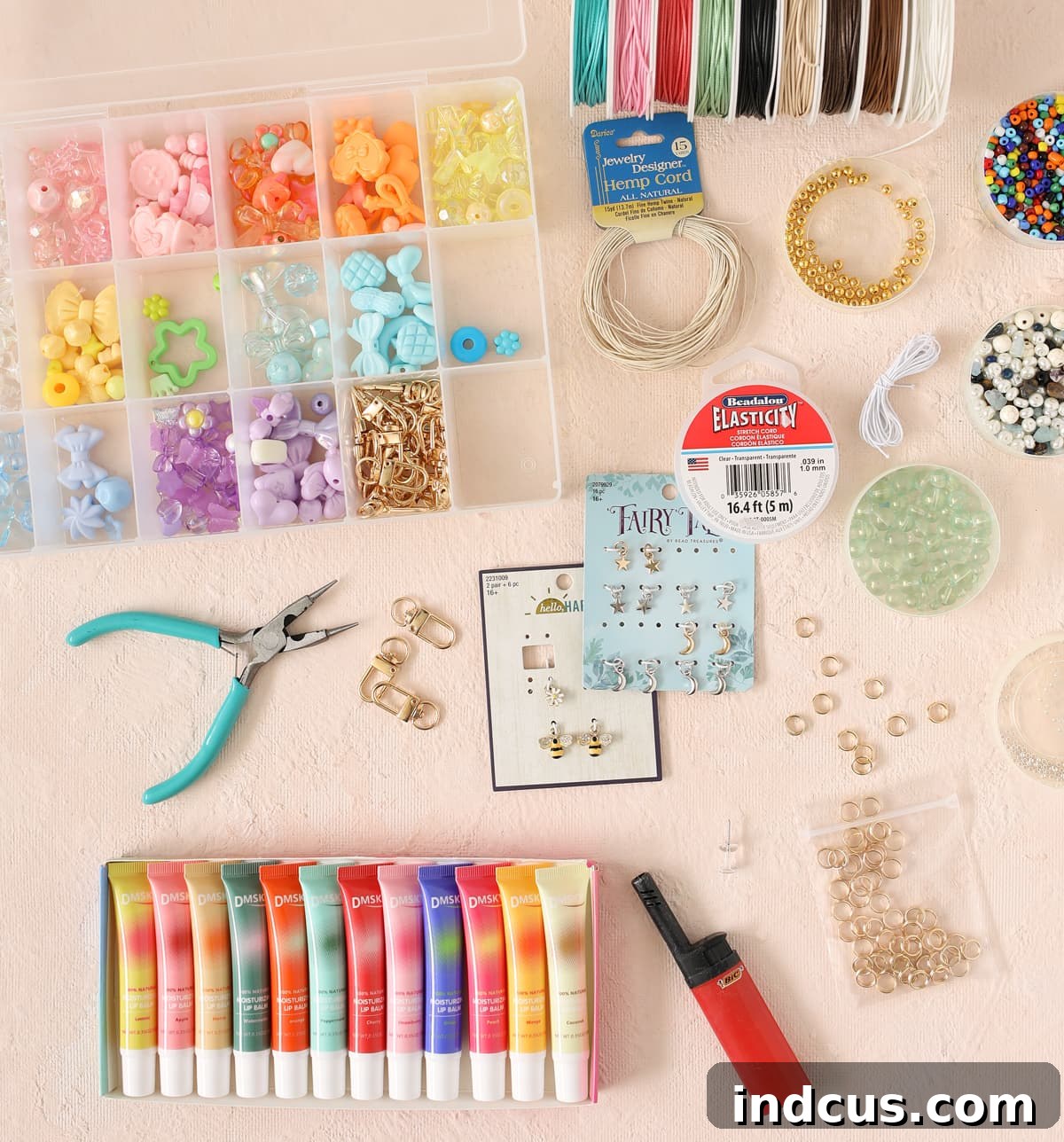 lip gloss charm keychains supplies needed