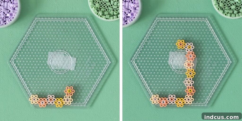 daisy photo frame fuse beads